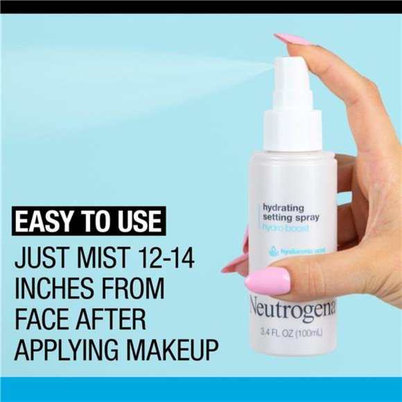 Hydro Boost Hydrating Makeup Setting Spray with Hyaluronic Acid, 3.4 oz - Picture 3 of 8